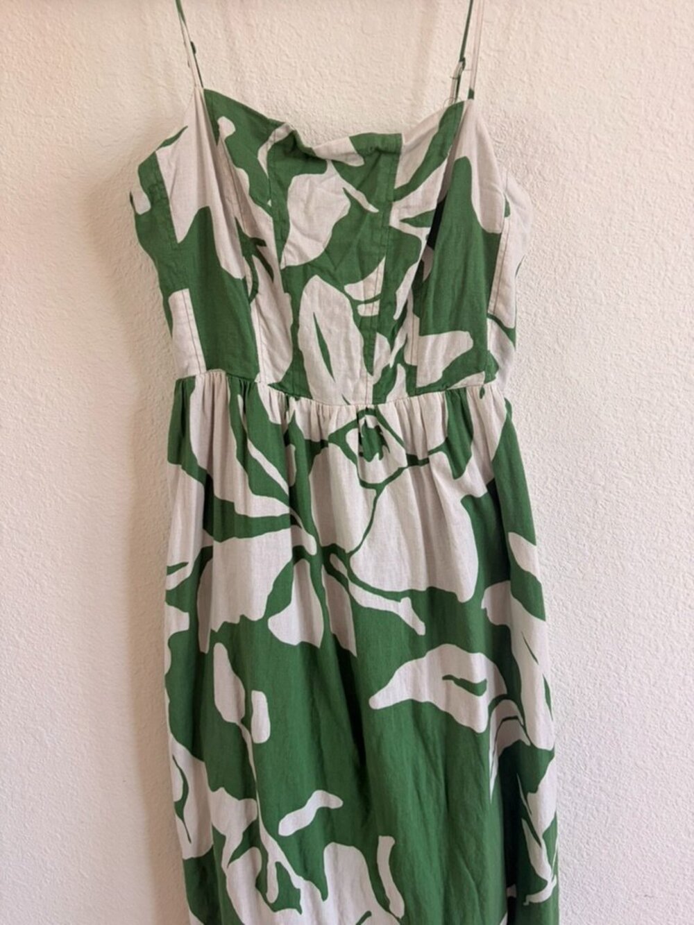 H&M strappy linen blend midi dress Size Medium - Picture 4 of 4